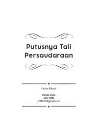 Image of Putusnya Tali Persaudaraan